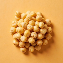 cooked chickpeas, skins rubbed off